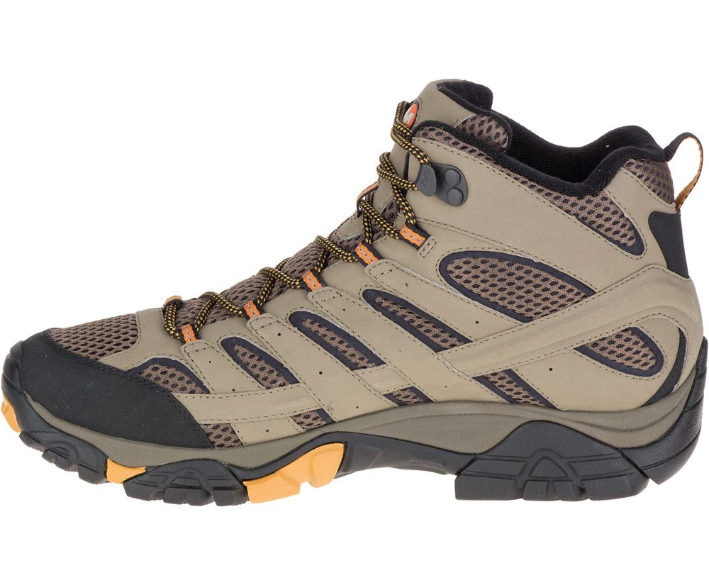 Botas Homem - Merrell Moab 2 Mid Gore -Tex® Wide Width - Marrom - FHL178063